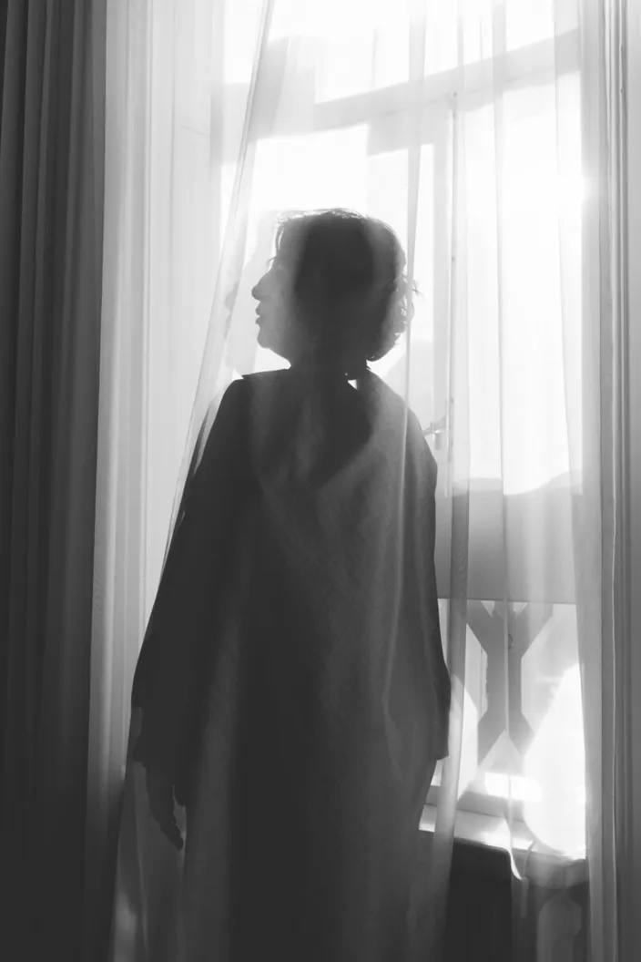 Svartvit porträttbild.