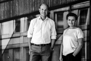 Joacim Damgard, Operativ chef på Microsoft CEE, och Monica Lingegard, vd på Samhall