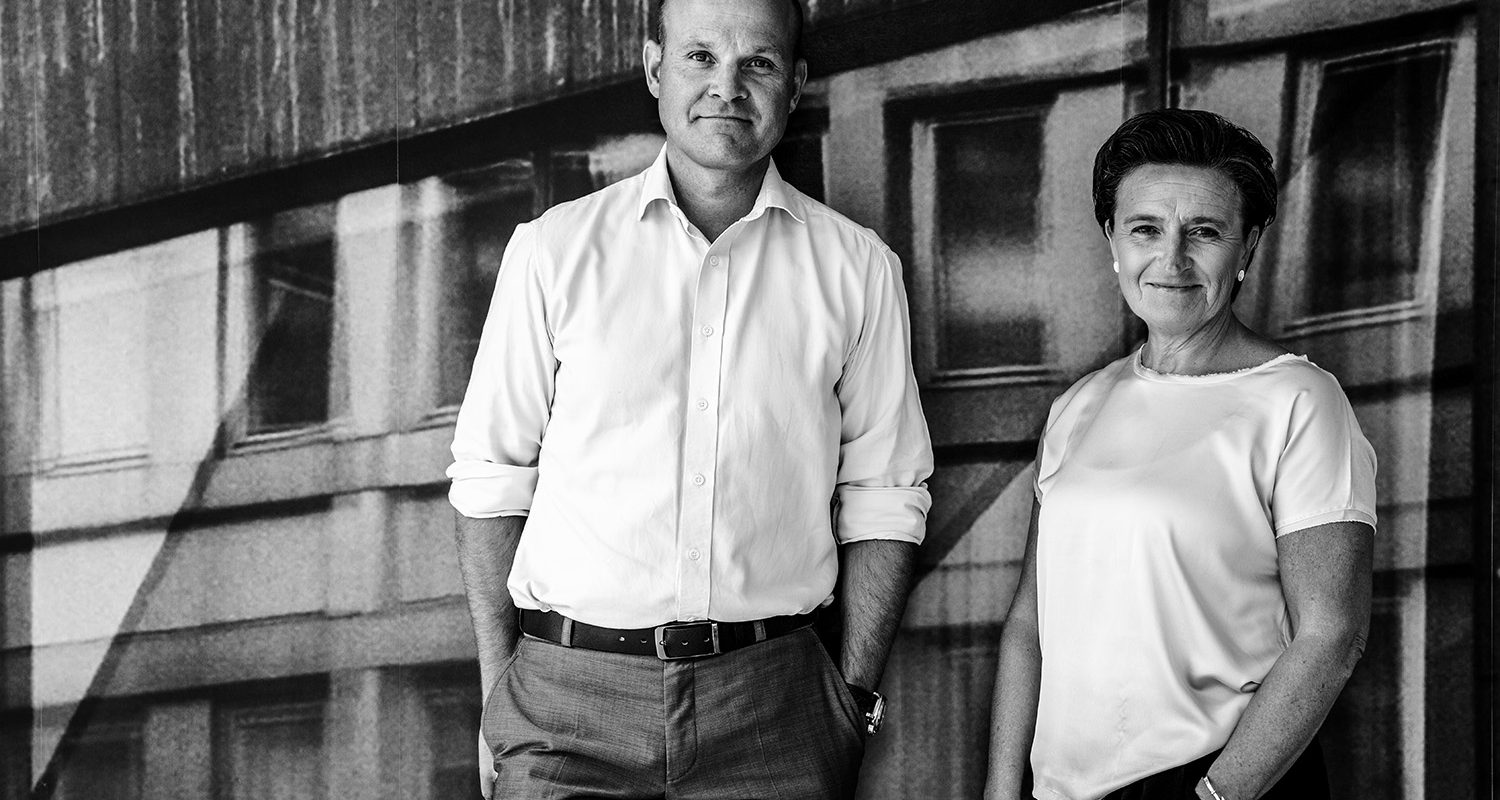 Joacim Damgard, Operativ chef på Microsoft CEE, och Monica Lingegard, vd på Samhall
