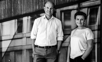 Joacim Damgard, Operativ chef på Microsoft CEE, och Monica Lingegard, vd på Samhall